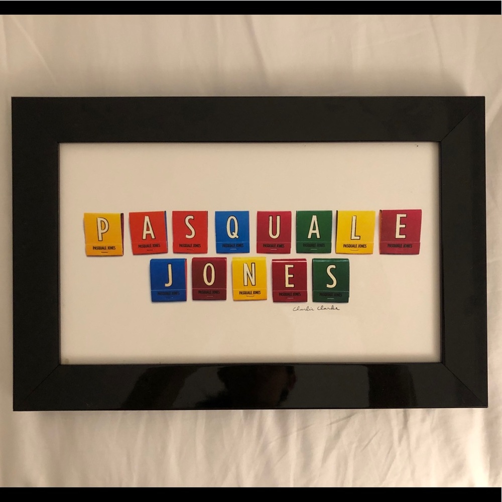 Pasquale Jones matchbook framed photograph